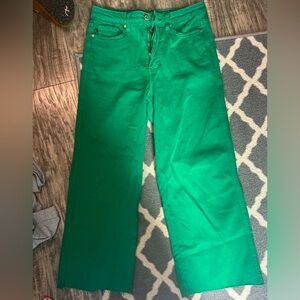 Judy Blue HIGH RISE CONTROL TOP WIDE LEG CROP JEANS